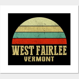 WEST FAIRLEE VERMONT Vintage Retro Sunset Posters and Art